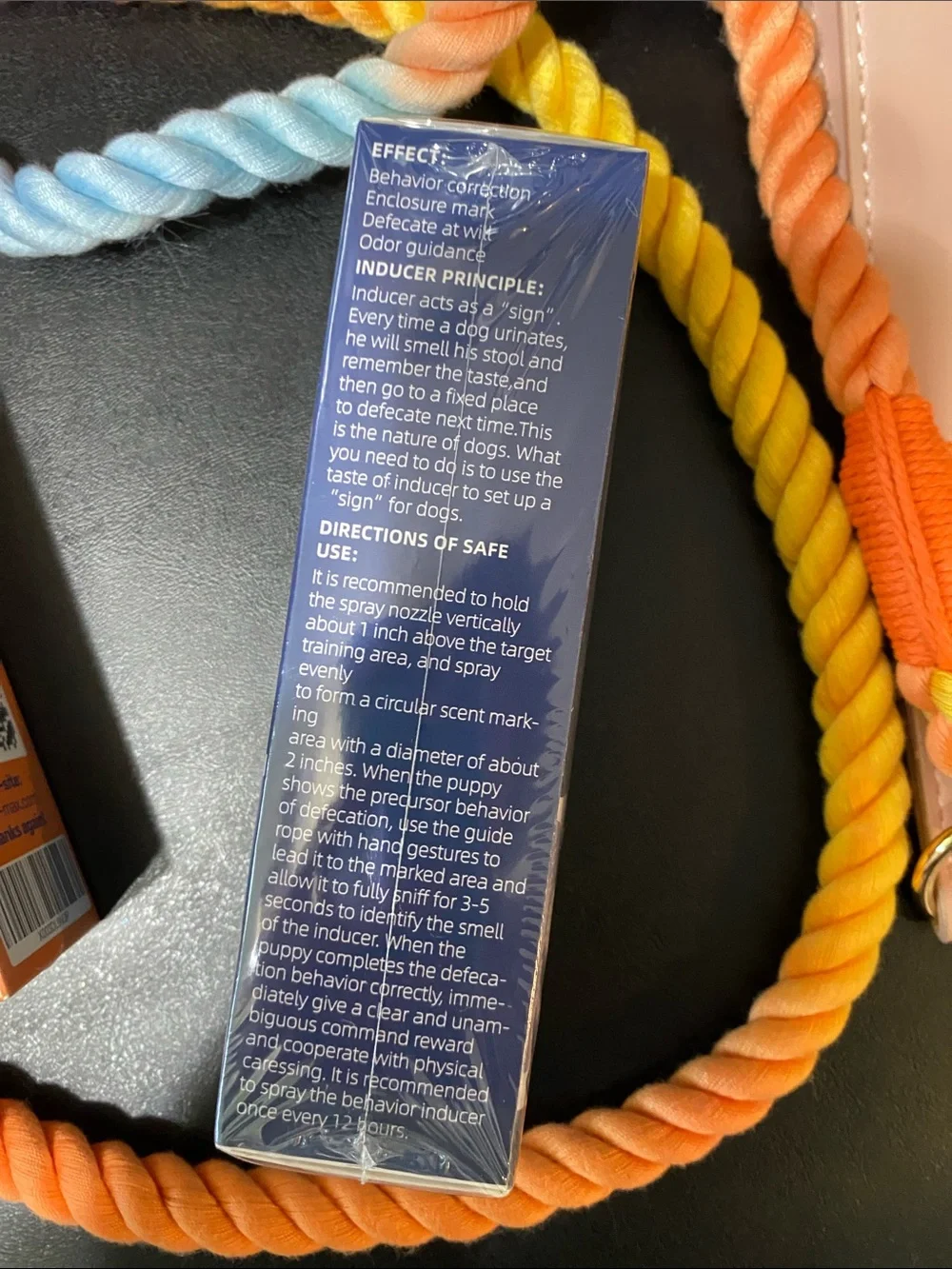 Rainbow Gradient Dog Leash with Pink Handle